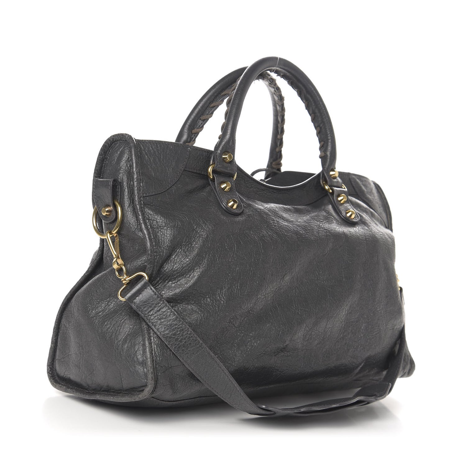 Agneau Classic Gold Hardware City Gris Fossile Anthracite