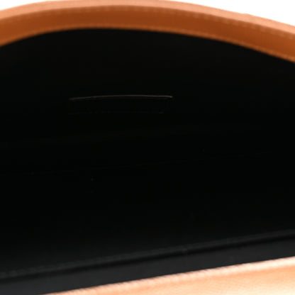 Saint Laurent Grain De Poudre Matelasse Chevron Monogram Envelope Clutch Natural Dark 5 of 12