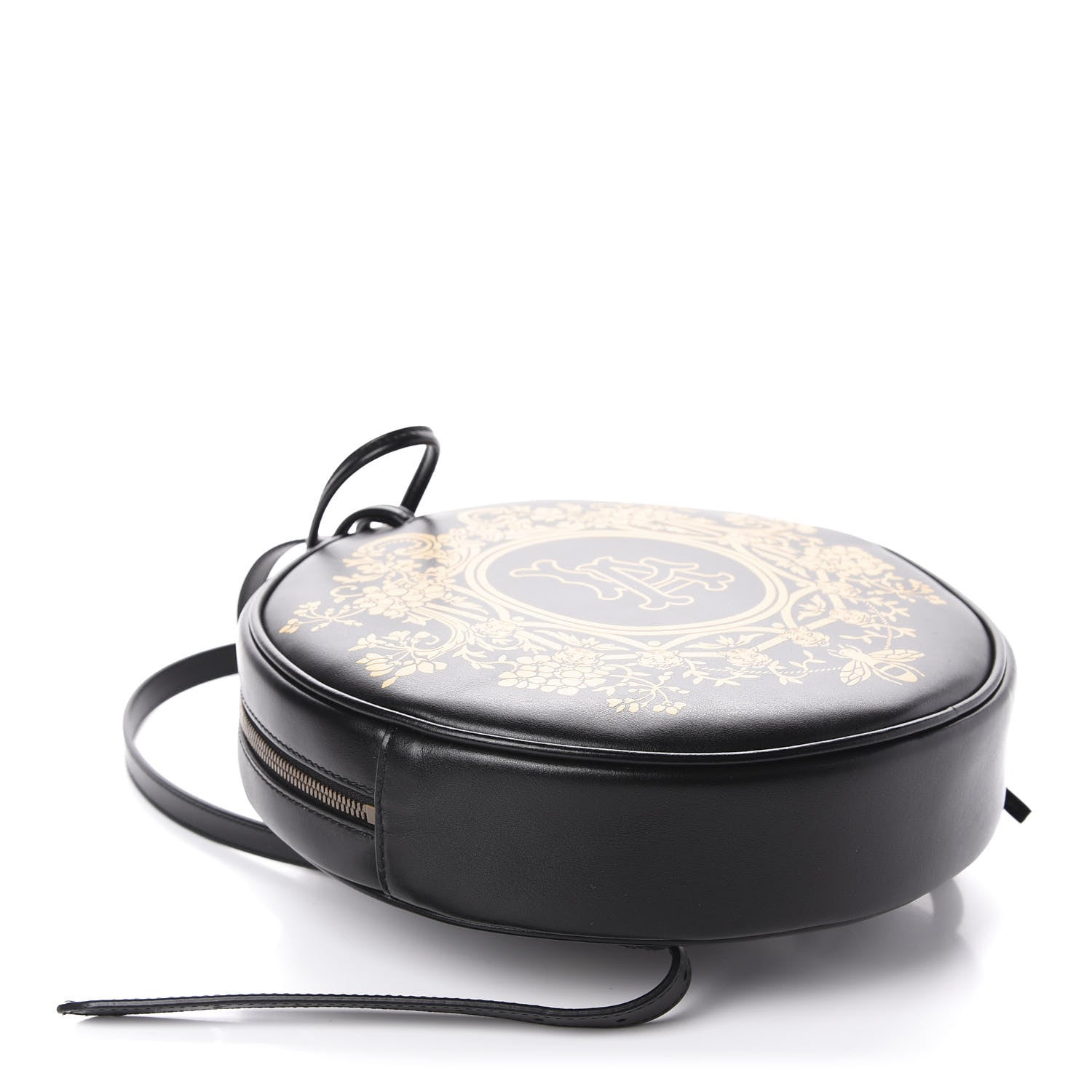 Gucci Calfskin LA Round Backpack Black Gold 3 of 10