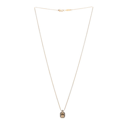 Harry Winston 18K Yellow Gold Diamond HW Logo Pendant Necklace 2 of 4
