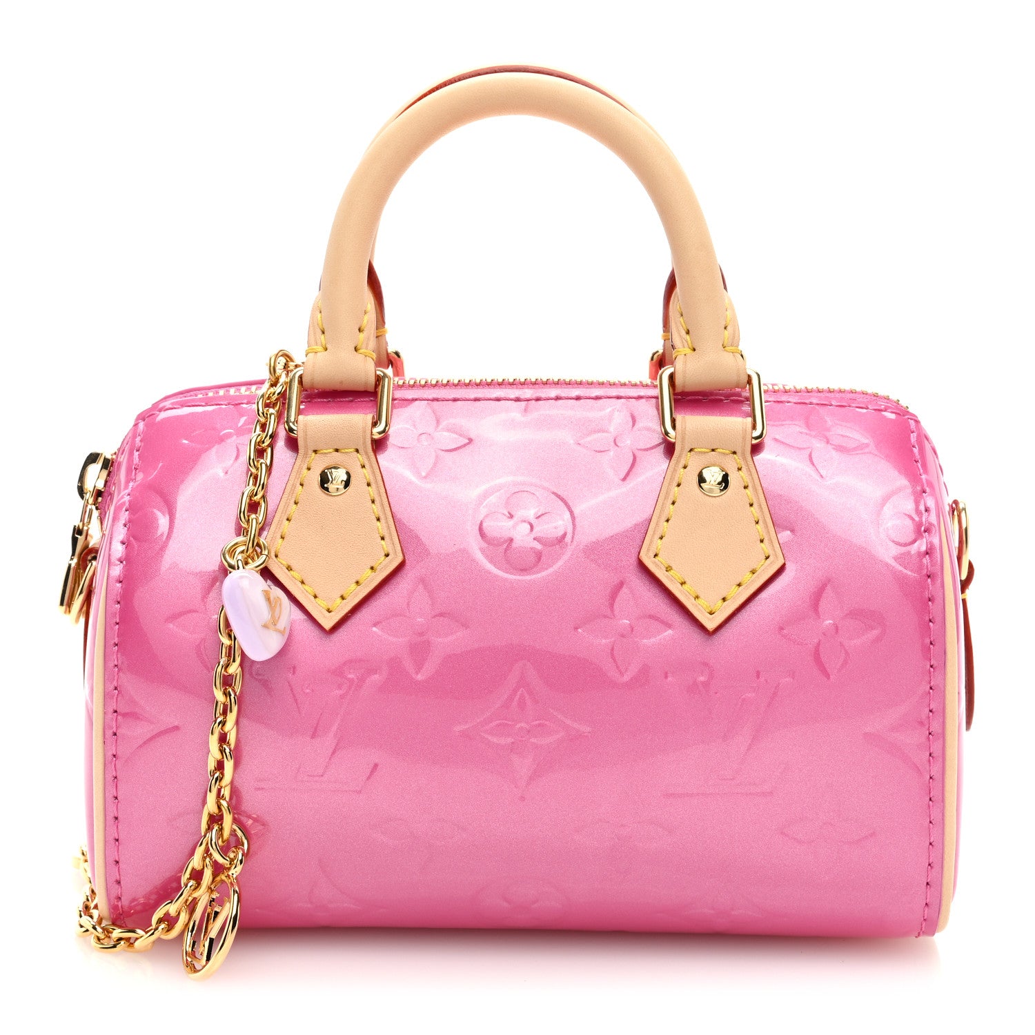 Louis Vuitton Vernis Monogram Nano Speedy Neon Pink 1 of 8