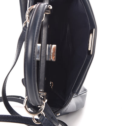Fendi Nappa Mini Peekaboo Iconic Satchel Dark Blue 6 of 16