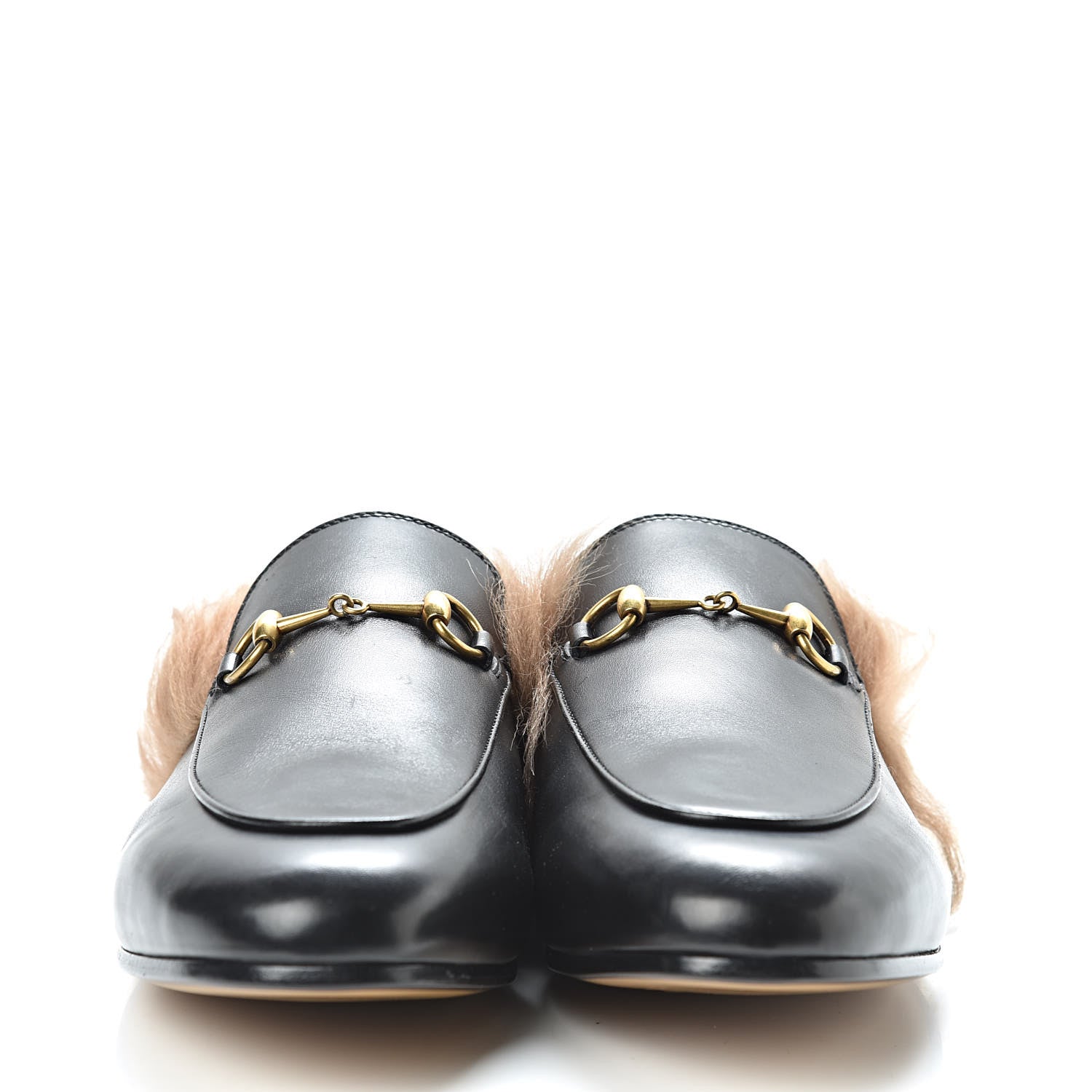 Gucci Calfskin Fur Womens Princetown Slippers 41 Black 2 of 8