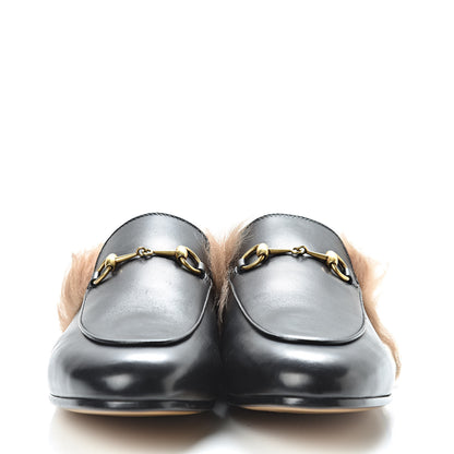 Gucci Calfskin Fur Womens Princetown Slippers 41 Black 2 of 8