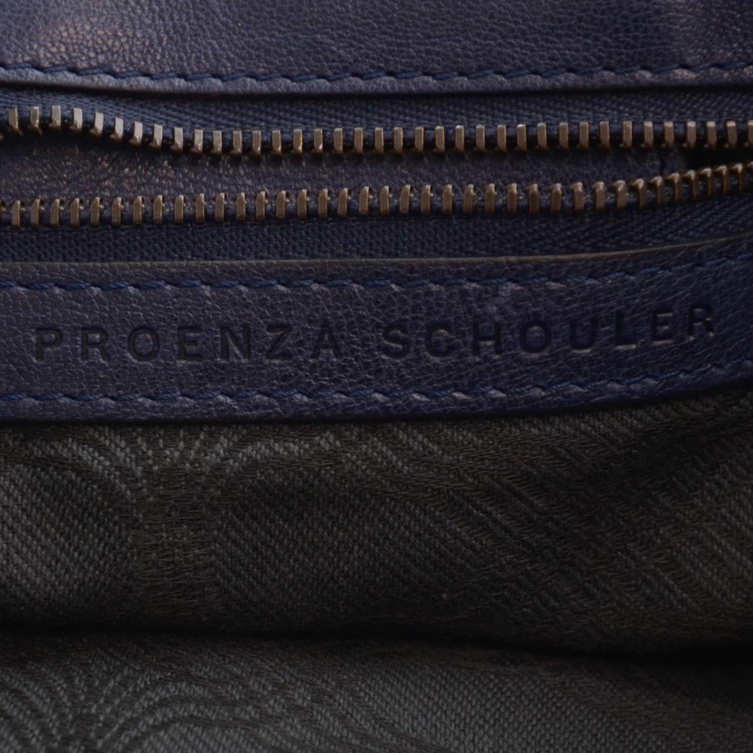 Proenza Schouler Leather PS1 Pochette Clutch Midnight 6 of 8