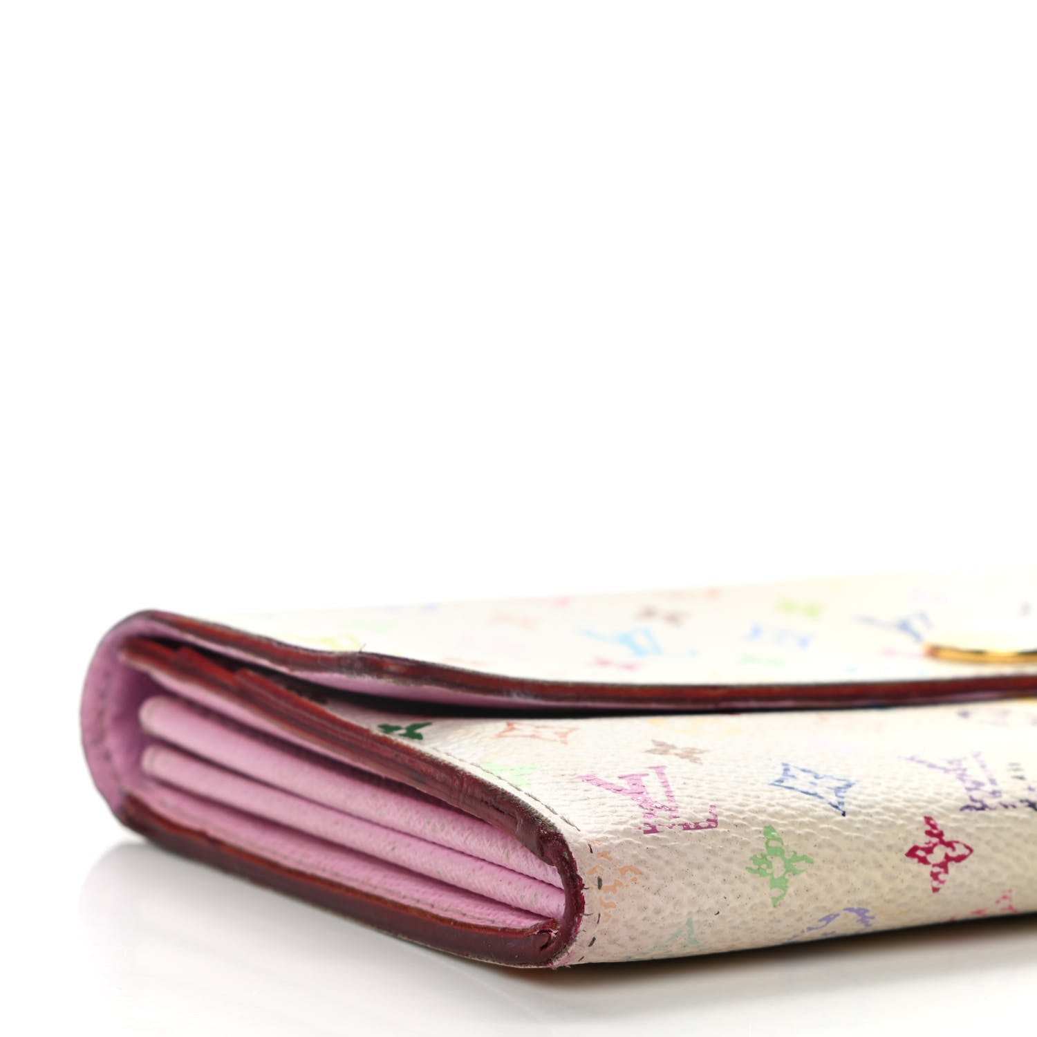 Louis Vuitton Monogram Multicolor Sarah Wallet White Litchi 8 of 21