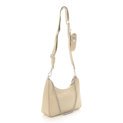 Prada Re-Nylon Saffiano Re-Edition 2005 Shoulder Bag Deserto 3 of 11