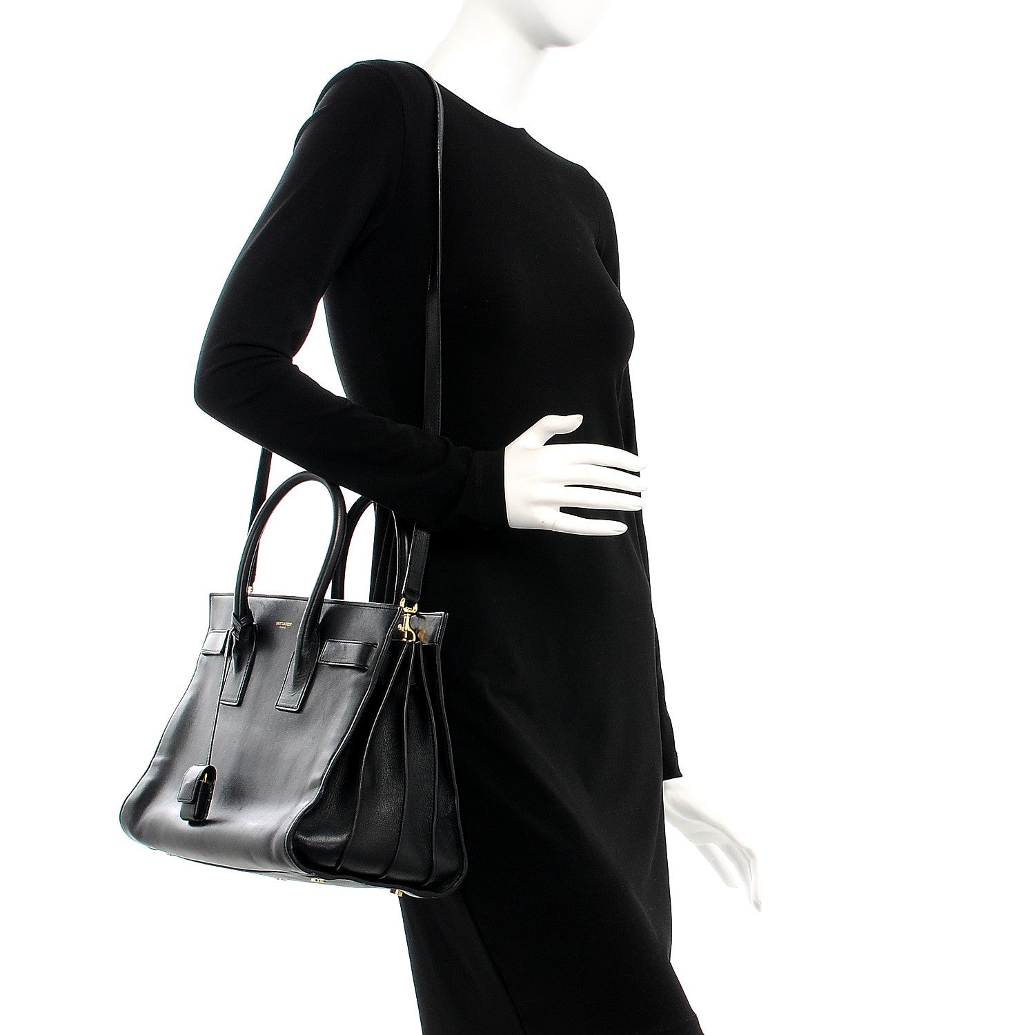 Saint Laurent Calfskin Small Sac De Jour Black 2 of 20