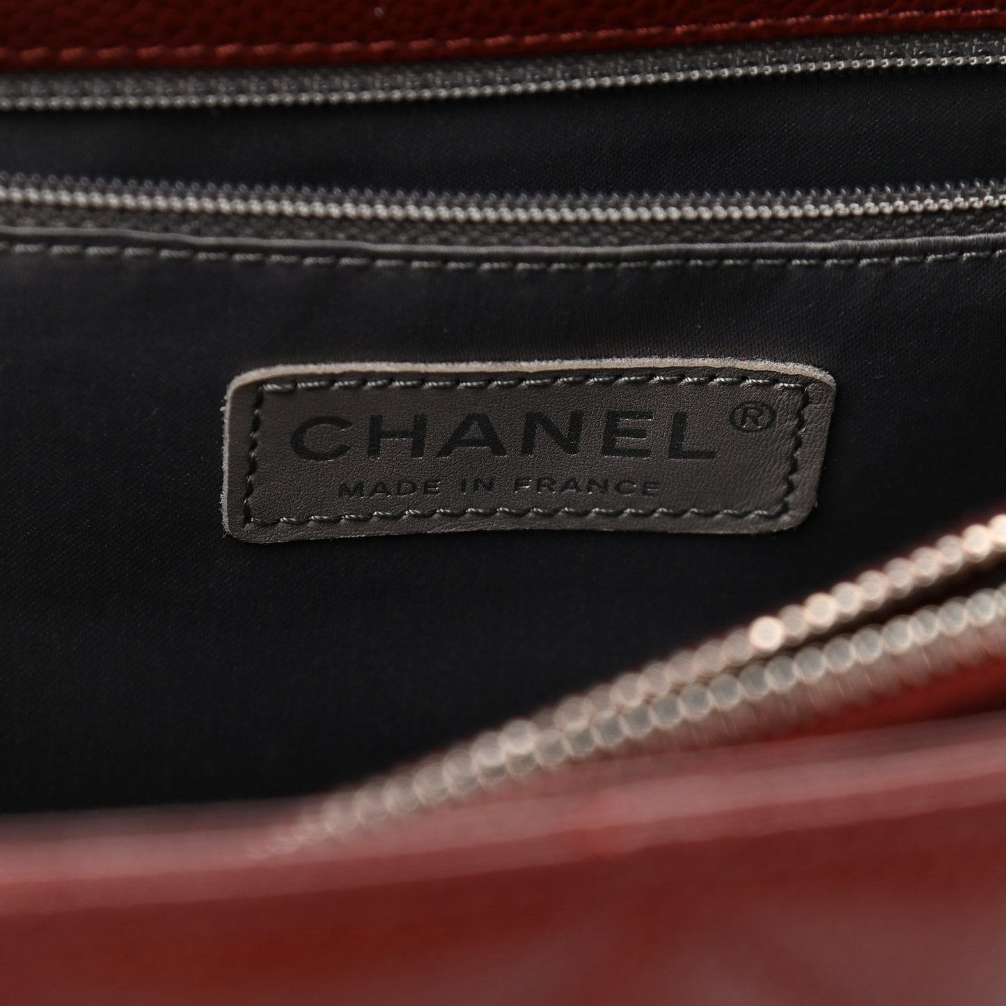 Caviar Quilted Grand Shopping Tote GST Dark Burgundy