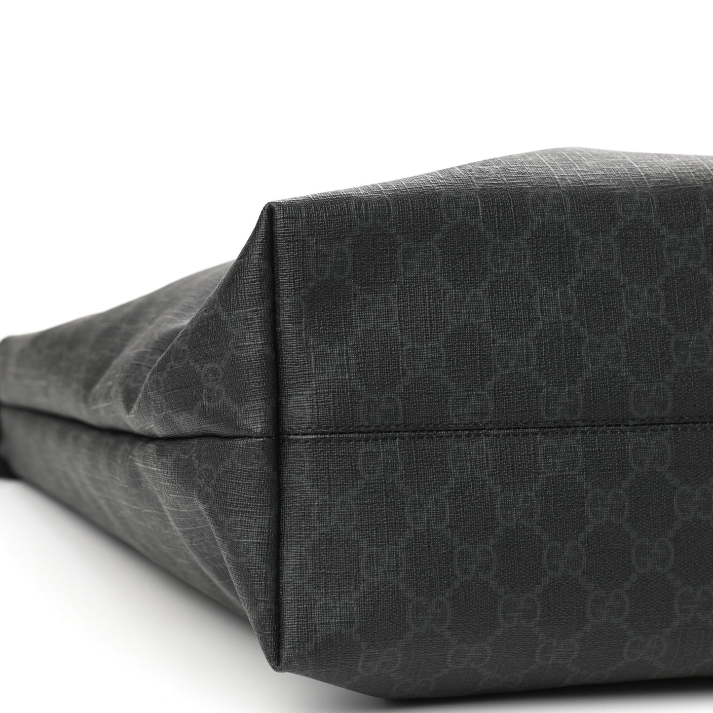 GG Supreme Monogram Web Handle Vertical Tote Black Grey