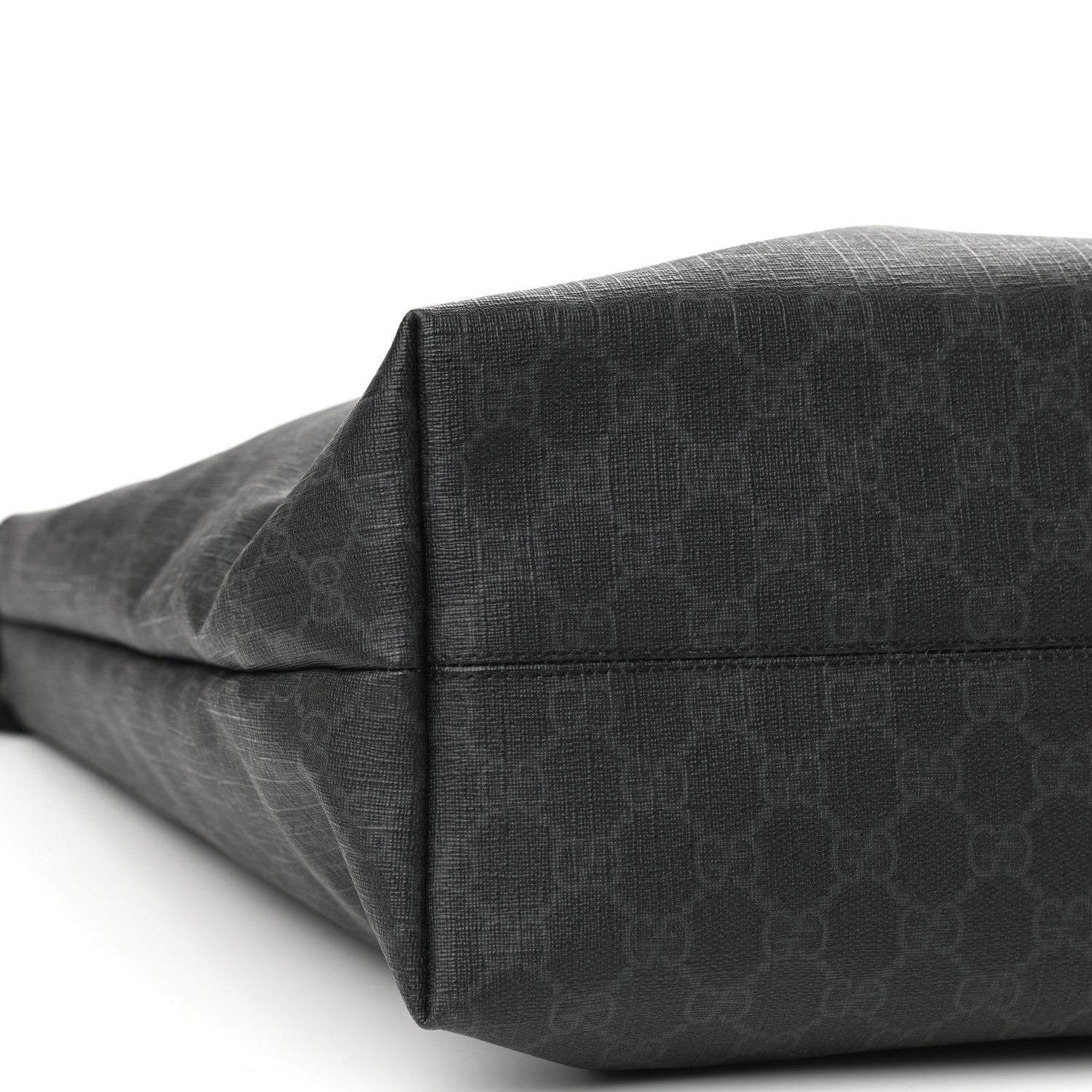 Gucci GG Supreme Monogram Web Handle Vertical Tote Black Grey 8 of 10