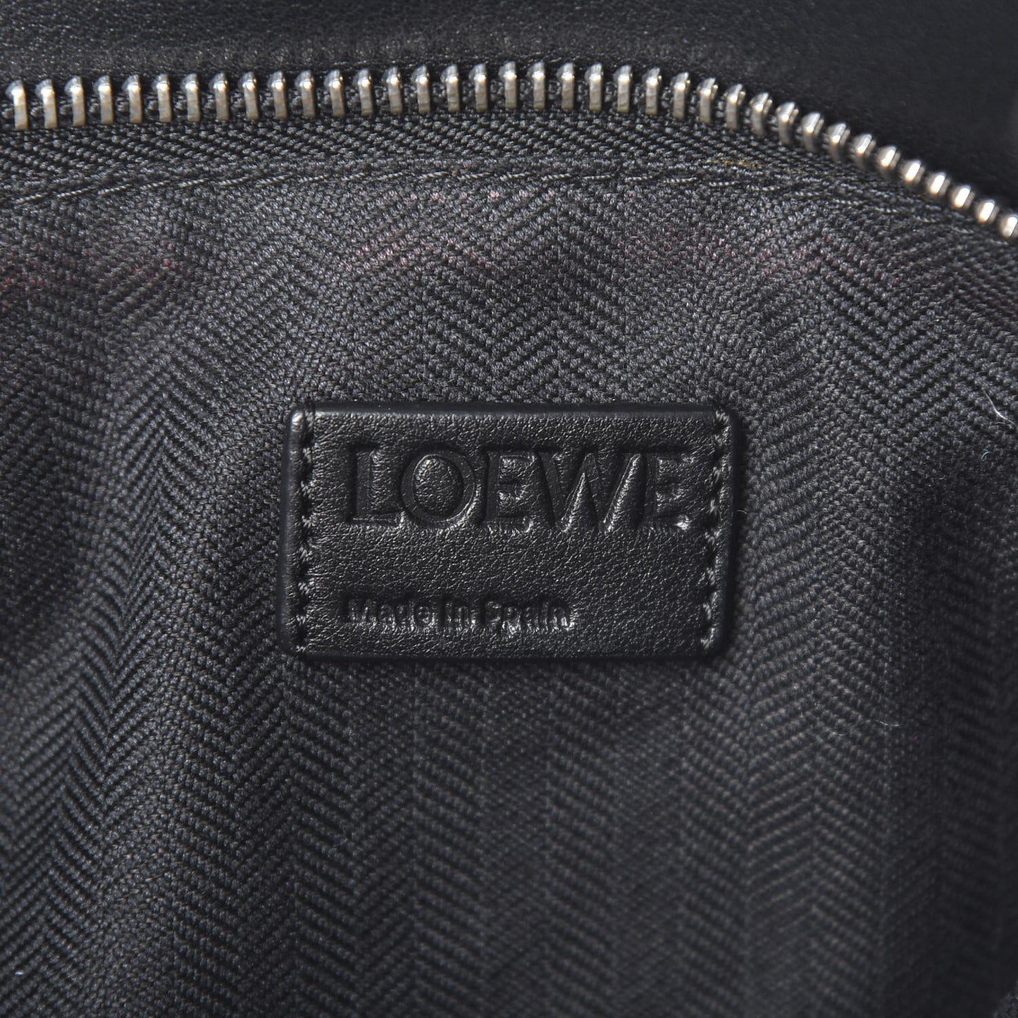 Calfskin Zipper Puzzle Bag Black