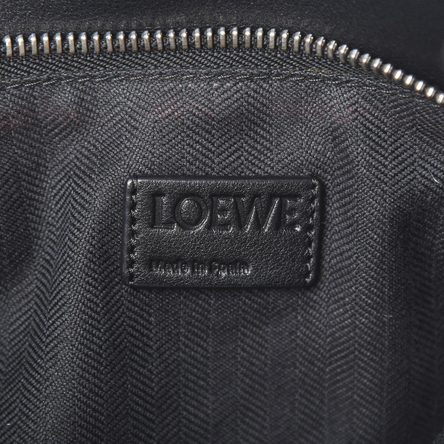 Loewe Calfskin Zipper Puzzle Bag Black 5 of 9