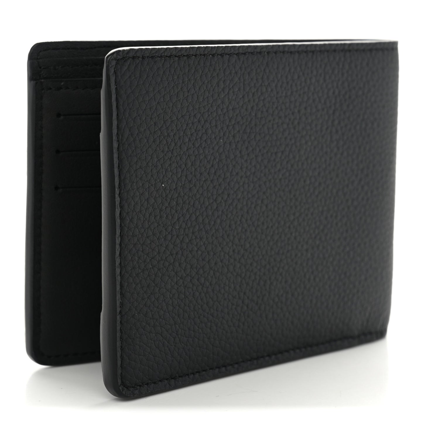 Grained Calfskin Aerogram Multiple Wallet Black