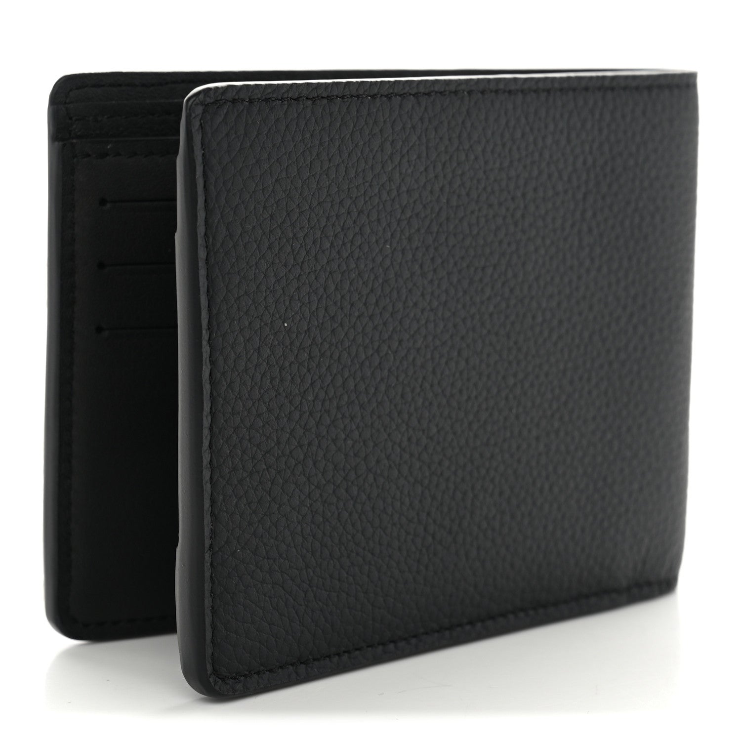 Louis Vuitton Grained Calfskin Aerogram Multiple Wallet Black 3 of 7
