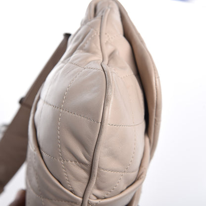 Chanel Calfskin Coco Pleats Messenger Flap Beige 11 of 11