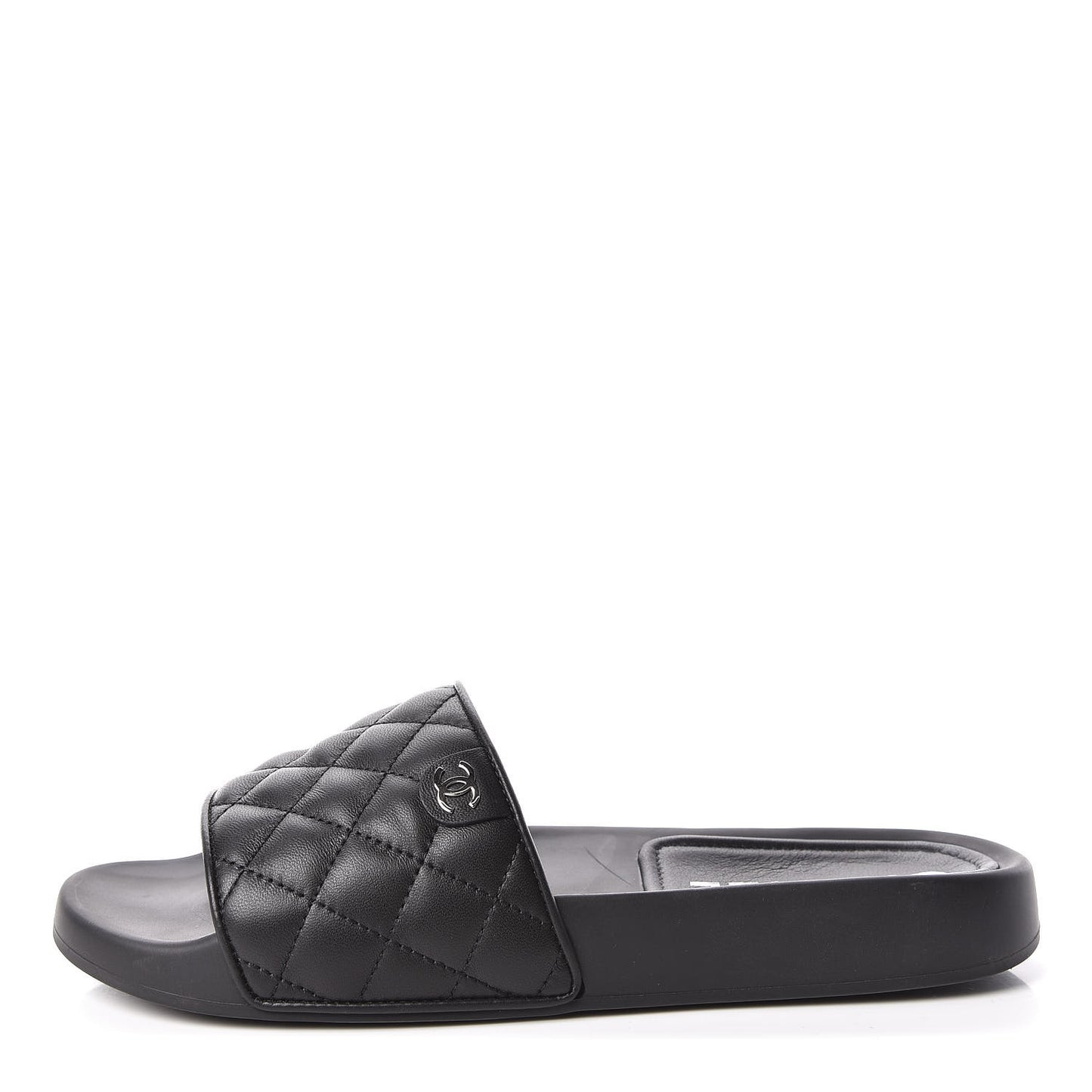 Lambskin Quilted Mules 40 Black