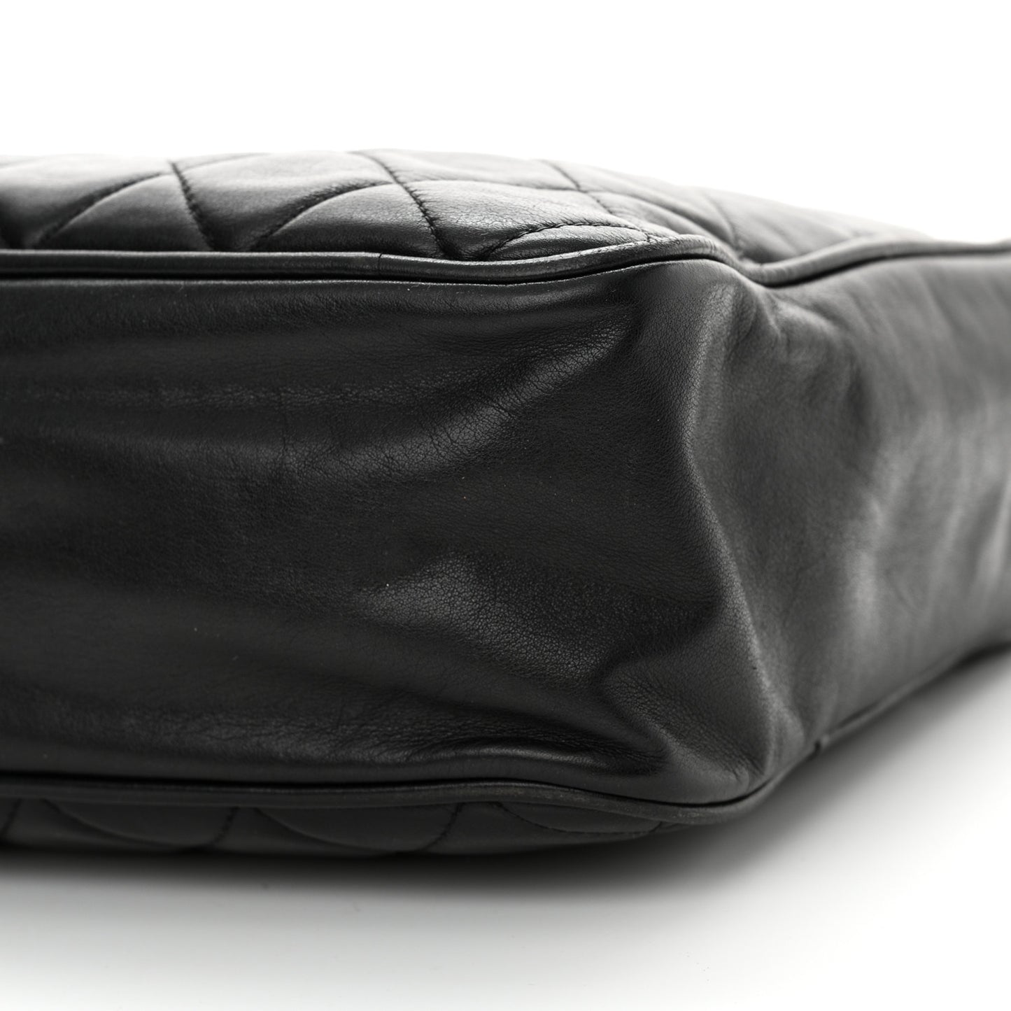 Lambskin Quilted Shoulder Bag Black