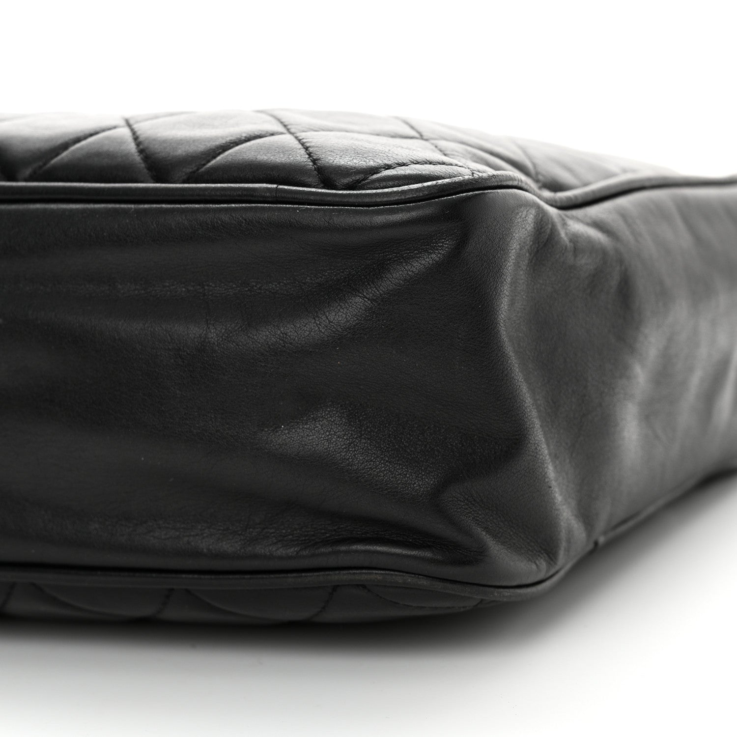 Chanel Lambskin Quilted Shoulder Bag Black 12 of 18