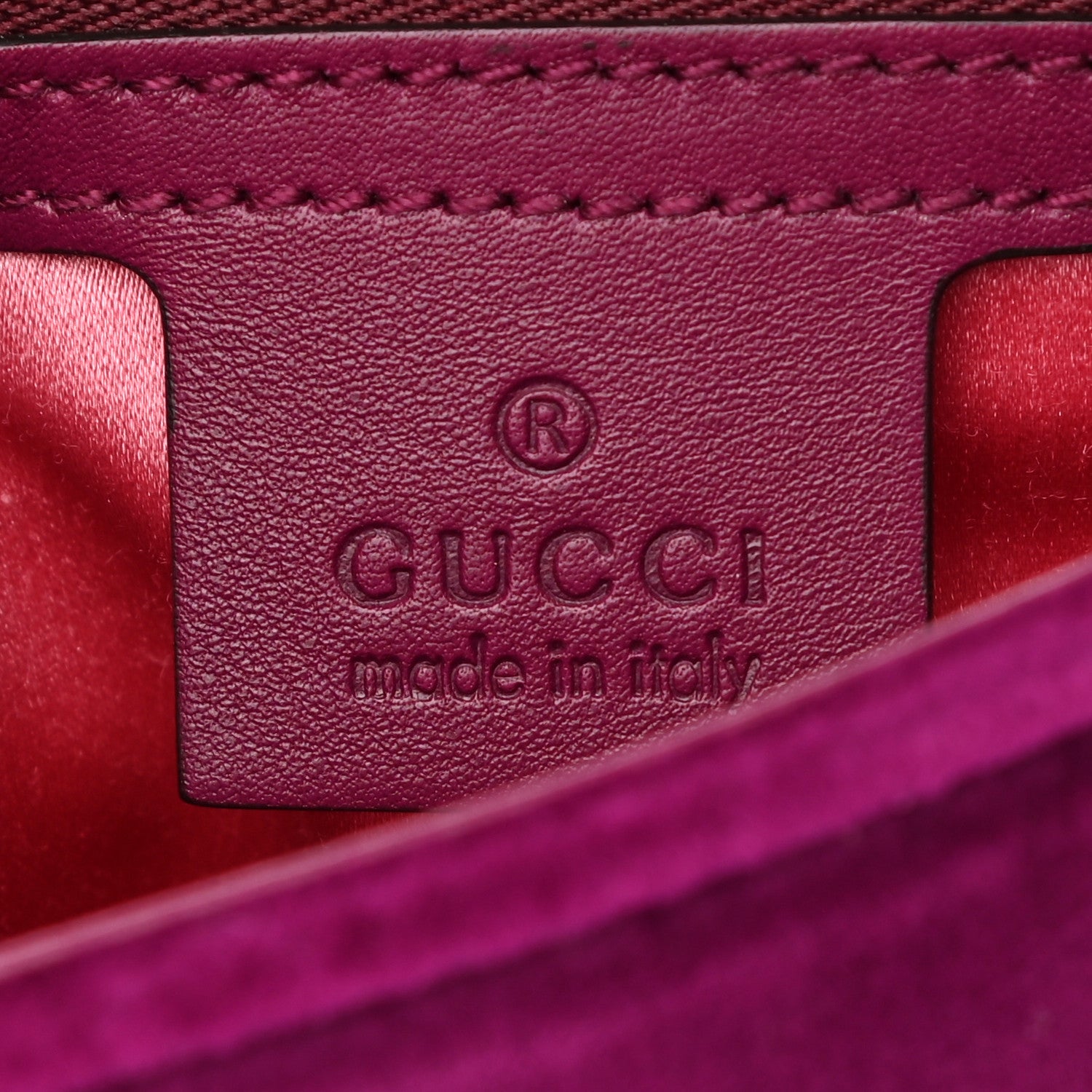 Gucci Velvet Matelasse Medium GG Marmont Shoulder Bag Fuchsia Violet Cyclamen 6 of 11