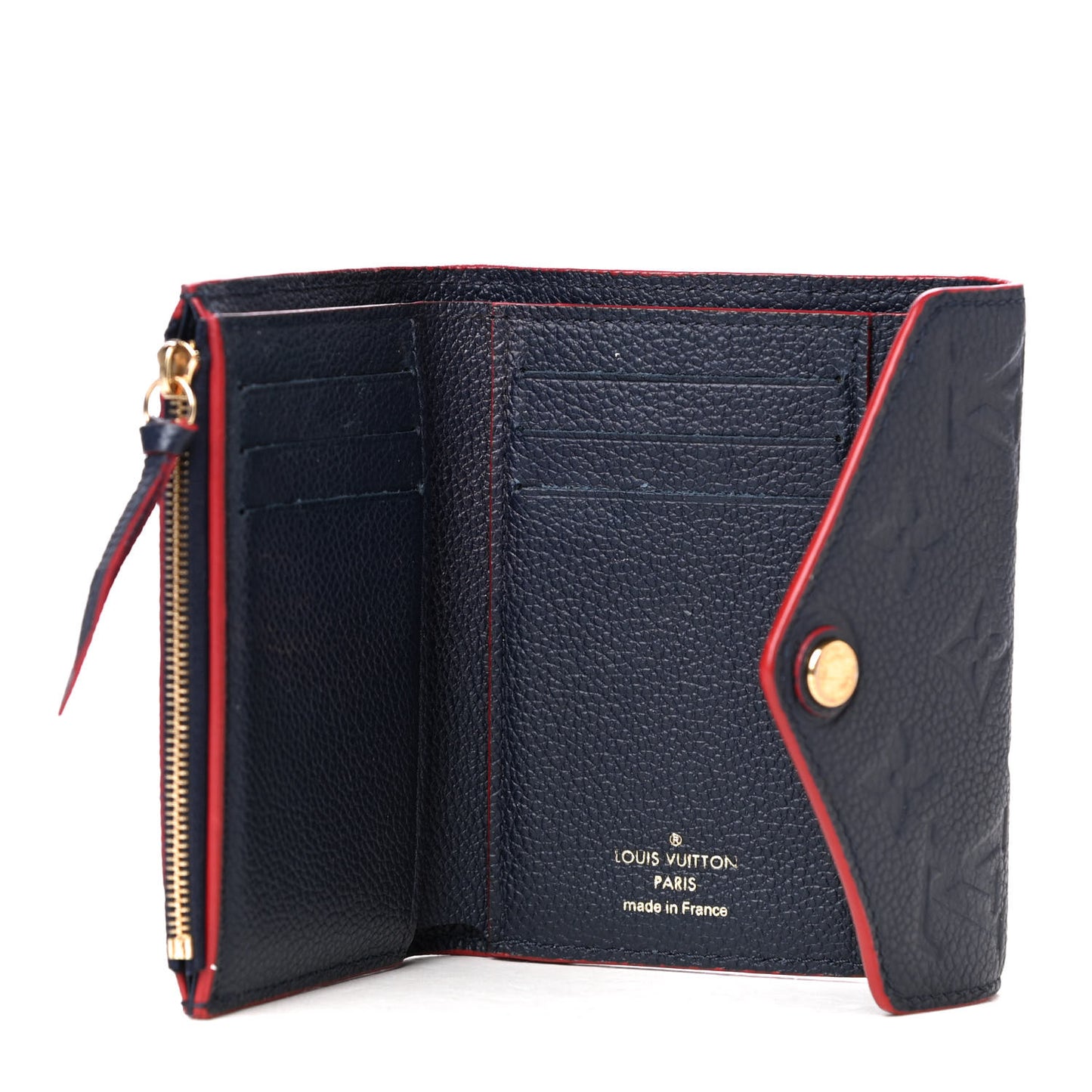 Empreinte Victorine Wallet Marine Rouge