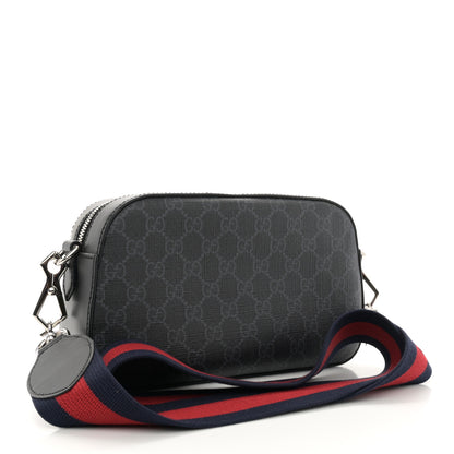 Gucci GG Supreme Monogram Web Shoulder Bag Black Grey 3 of 13