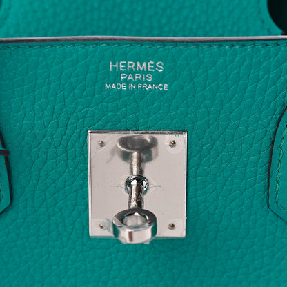 Hermes Taurillon Clemence Birkin 30 Bleu Paon 21 of 31