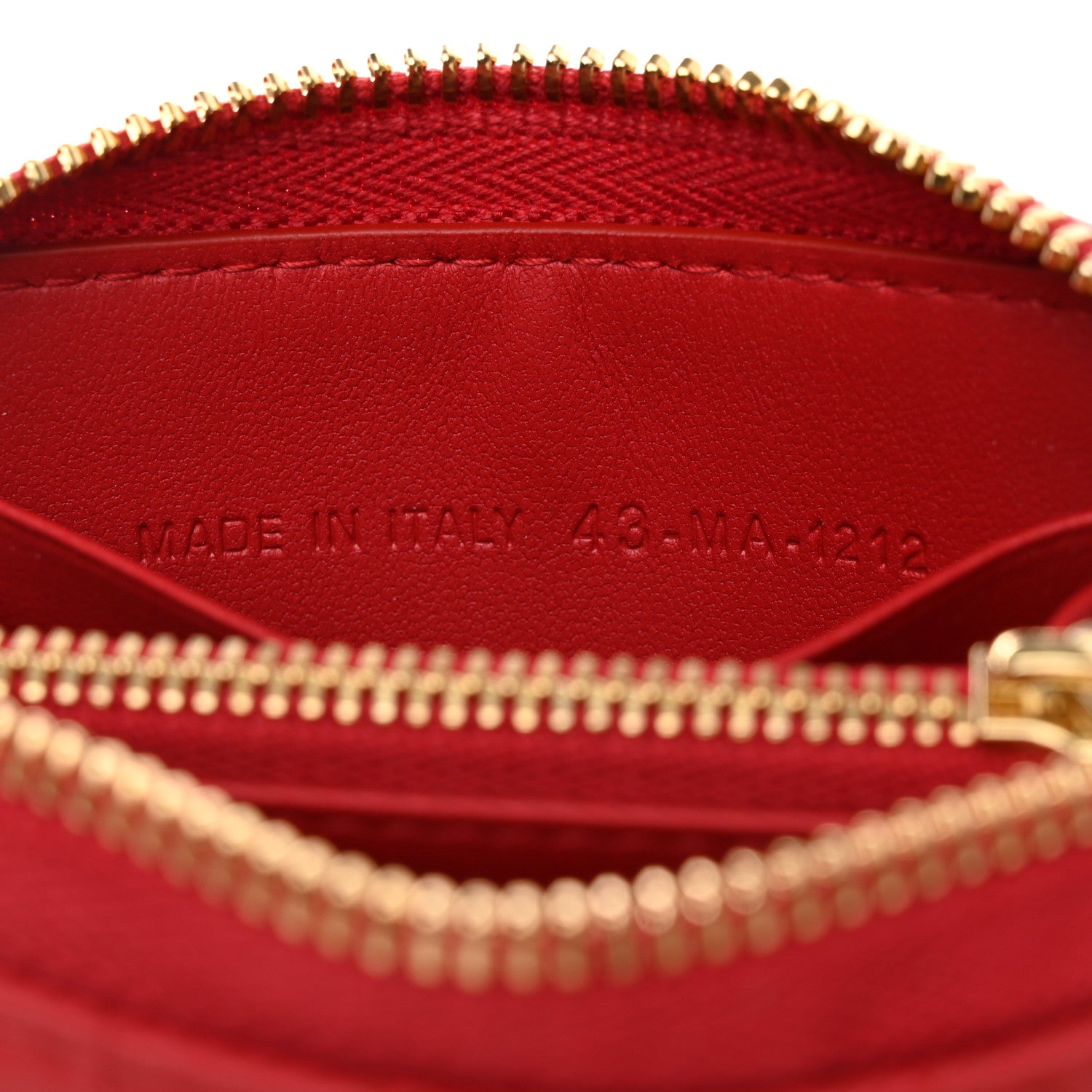 Christian Dior Lambskin Cannage Dioramour Small Lady Dior Voyageur Coin Purse Wallet Spicy Red 7 of 9