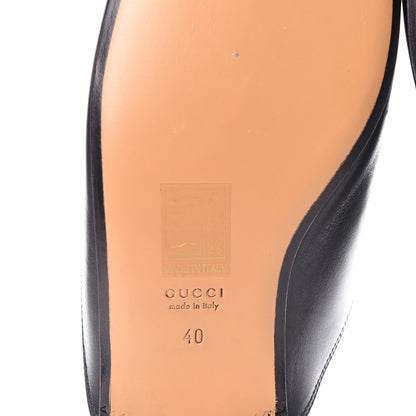 Gucci Calfskin Flower Embroidered Princetown Slippers 40 Black 9 of 11