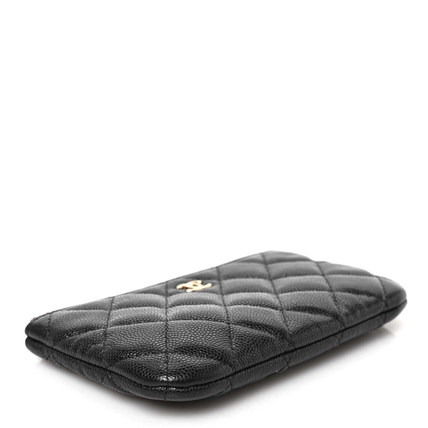 Caviar Quilted Small Cosmetic Case Black