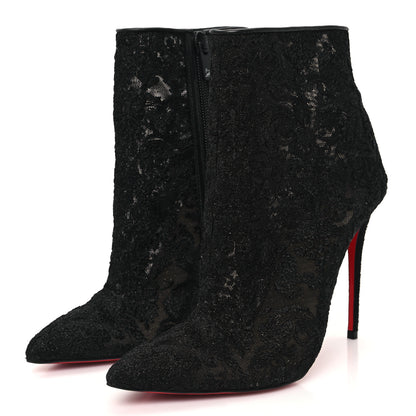 Christian Louboutin Lace Gipsybootie 100 Ankle Boots 36 Black 4 of 8