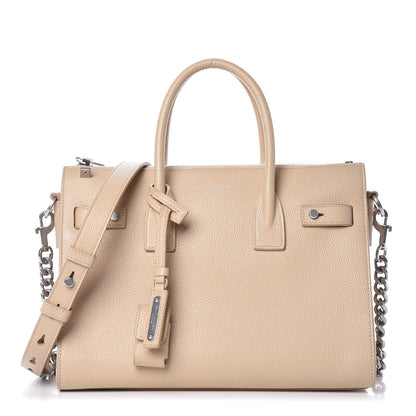 Saint Laurent Grained Calfskin Baby Sac De Jour Souple Dark Beige 1 of 8