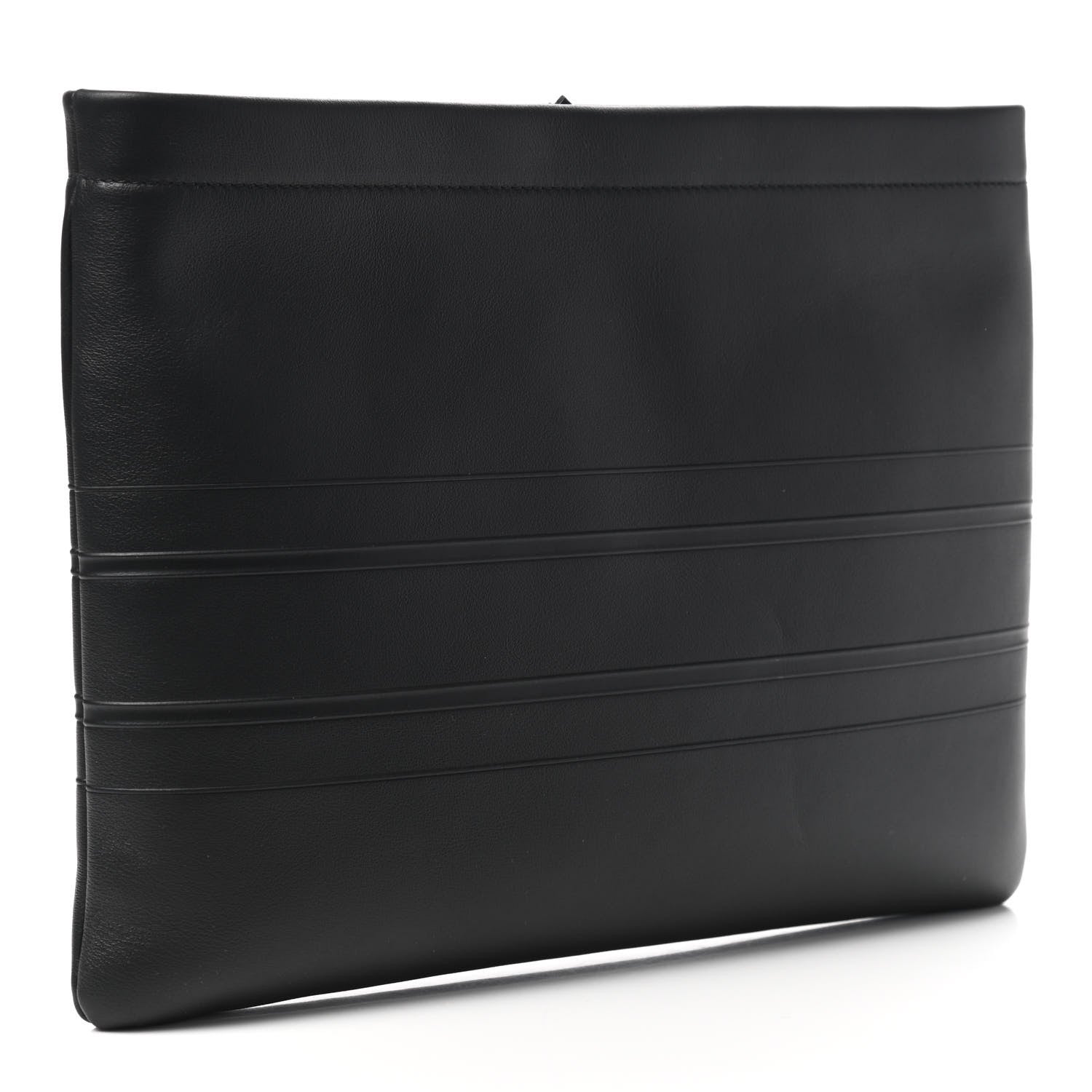 Christian Dior Calfskin Medium Diordouble Zip Pouch Black 3 of 8