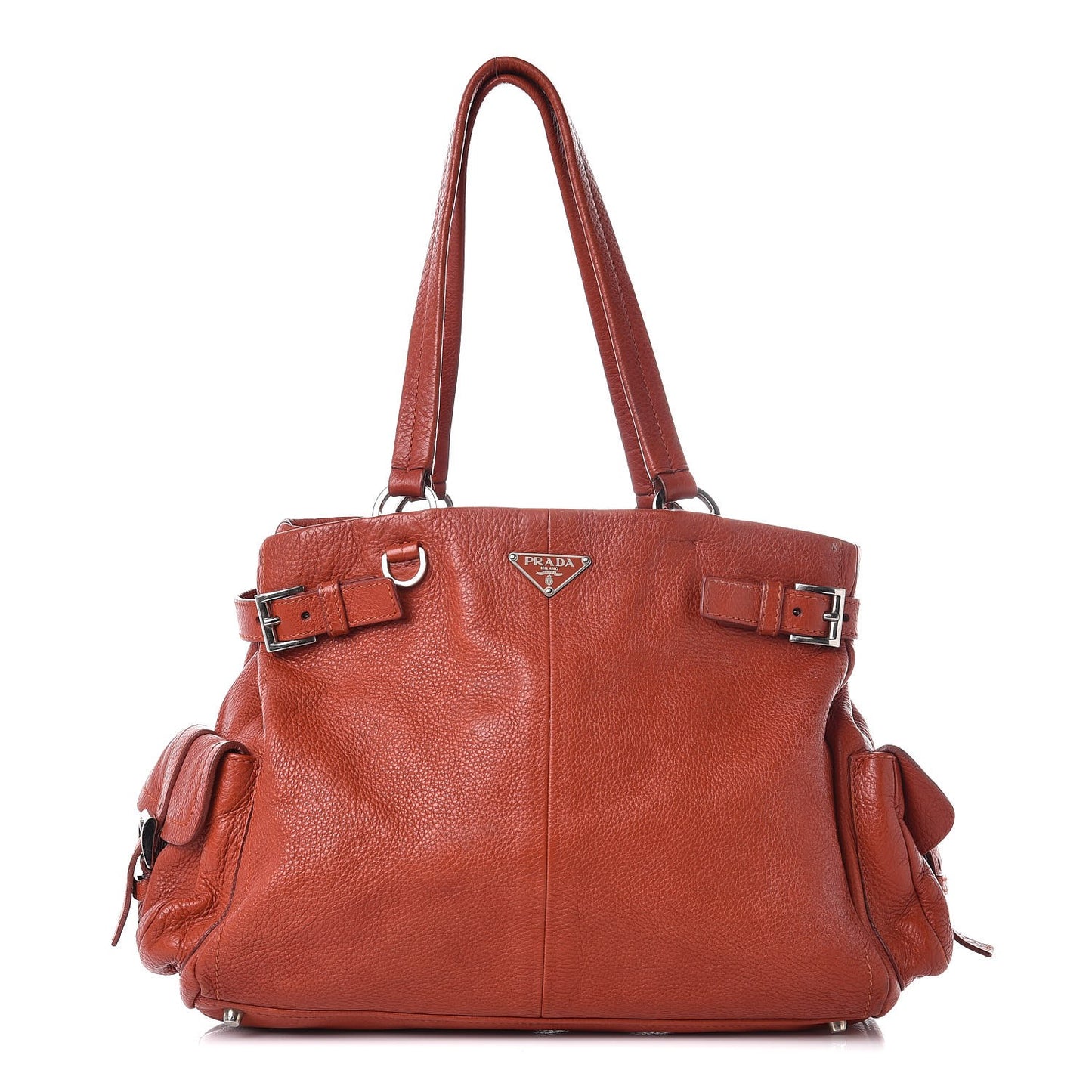 Vitello Daino Shoulder Bag Arancio