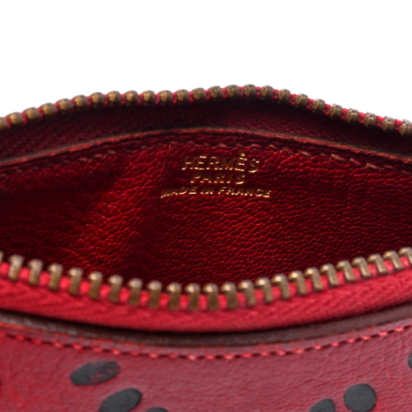 Chevre Mysore Courchevel Watermelon Coin Purse Rouge Garance Vert Clair