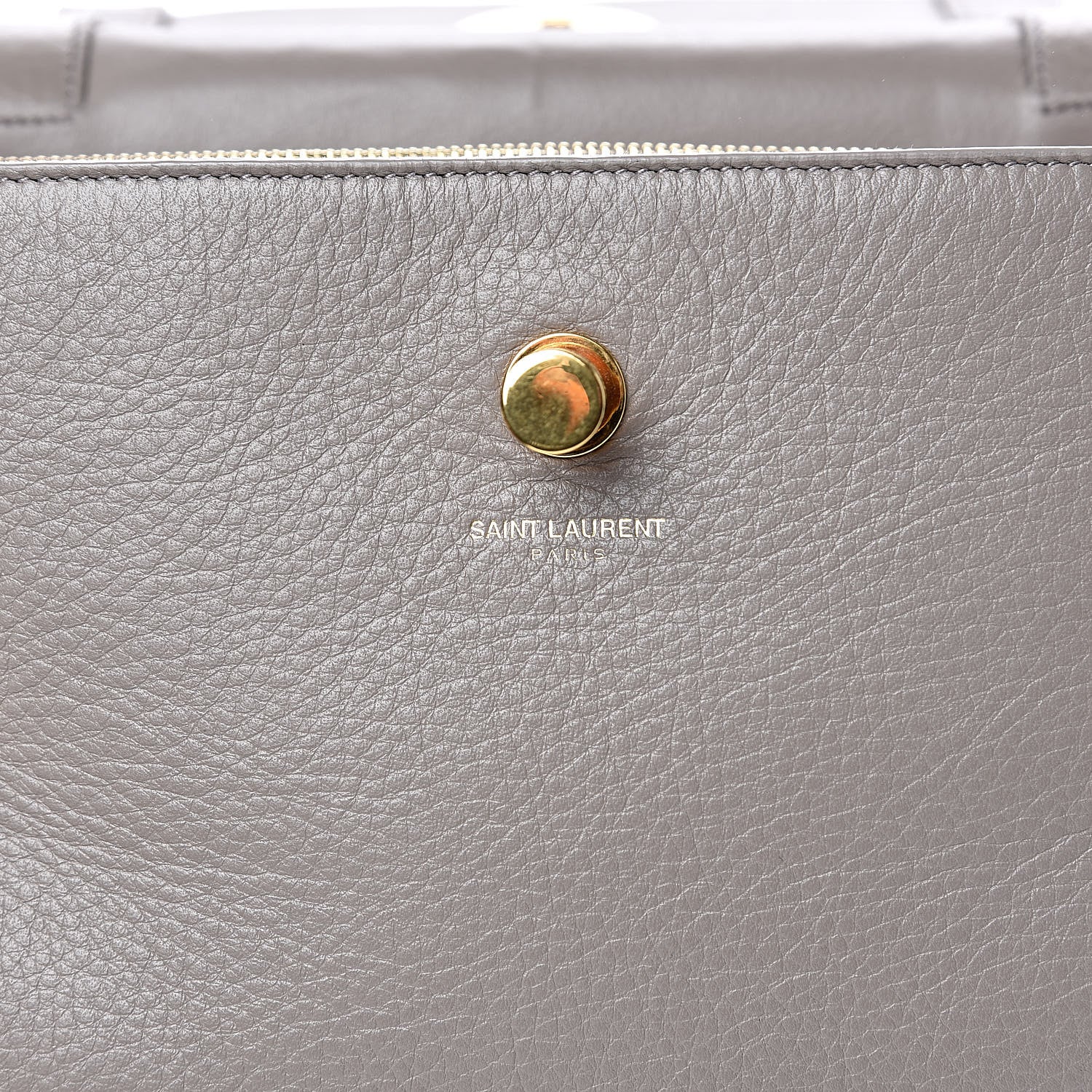 Saint Laurent Calfskin Canvas Small Muse Two Gray 9 of 9