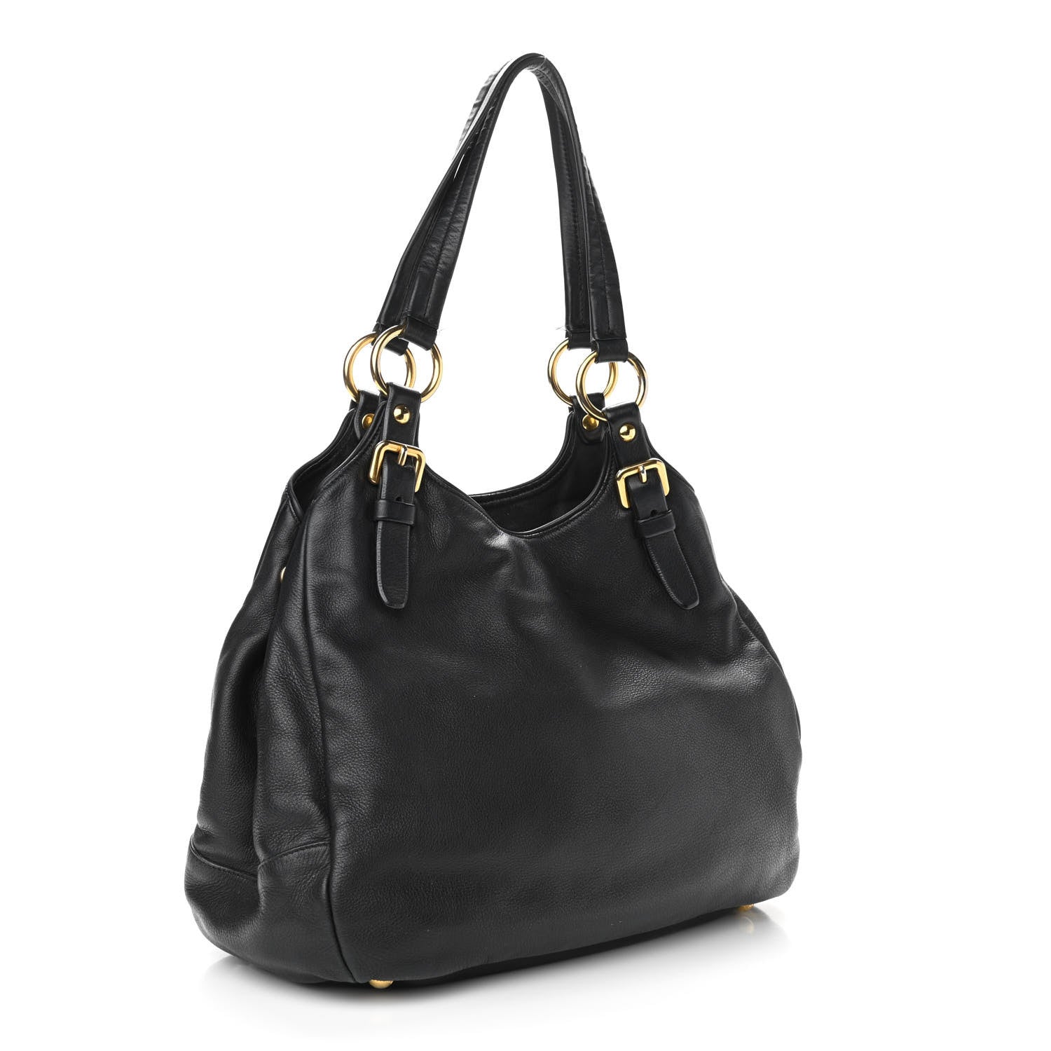 Prada Soft Calf Tote Black 3 of 11