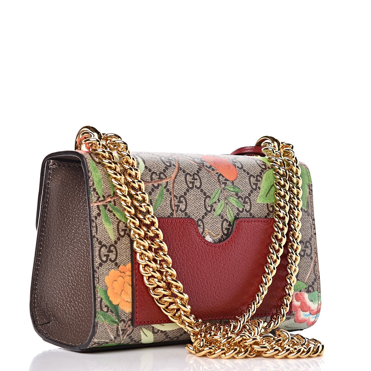 Gucci GG Supreme Monogram Tian Small Padlock Shoulder Bag Beige Multicolor New Acero 3 of 13