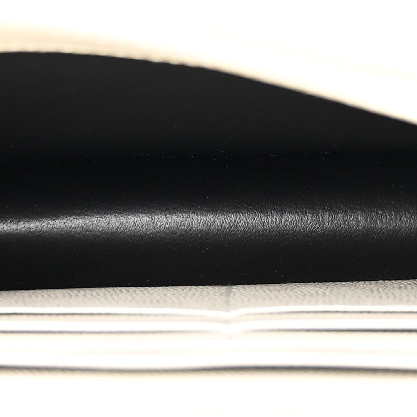 Grain De Poudre Matelasse Chevron Monogram Envelope Chain Wallet Crema Soft