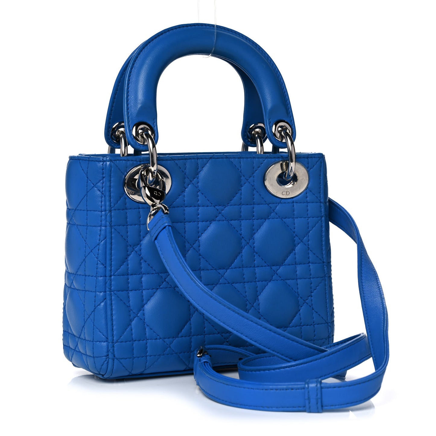 Lambskin Cannage Mini Lady Dior Blue
