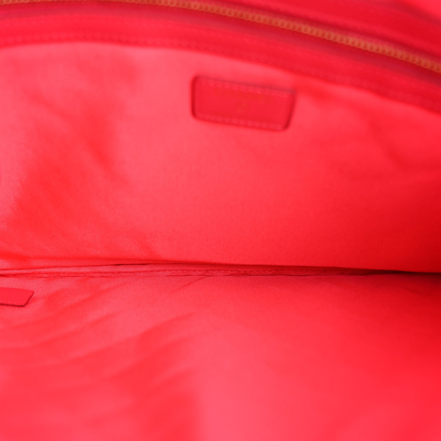 Lambskin Quilted Large Cosmetic Case Fuchsia