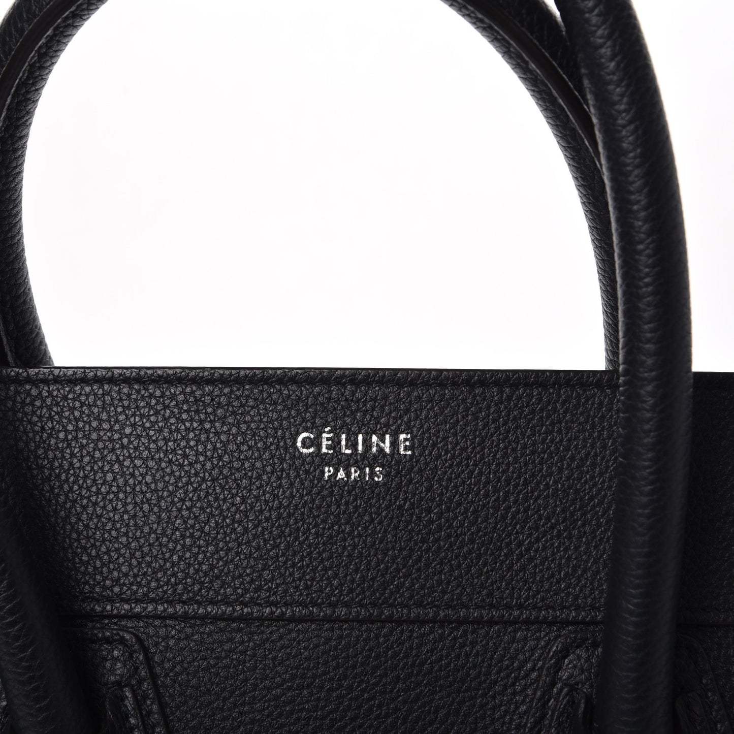 Drummed Calfskin Mini Luggage Black