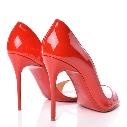 Christian Louboutin Patent Toboggan 100 Pumps 39 Red 4 of 11