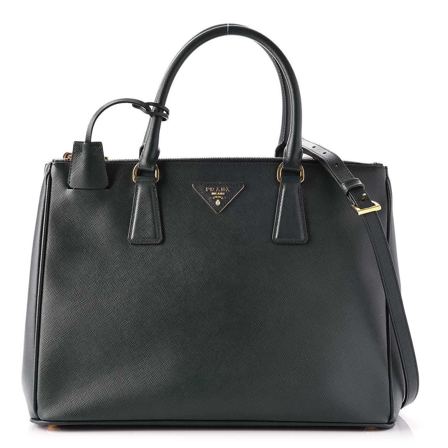 Saffiano Medium Galleria Double Zip Tote Smeraldo