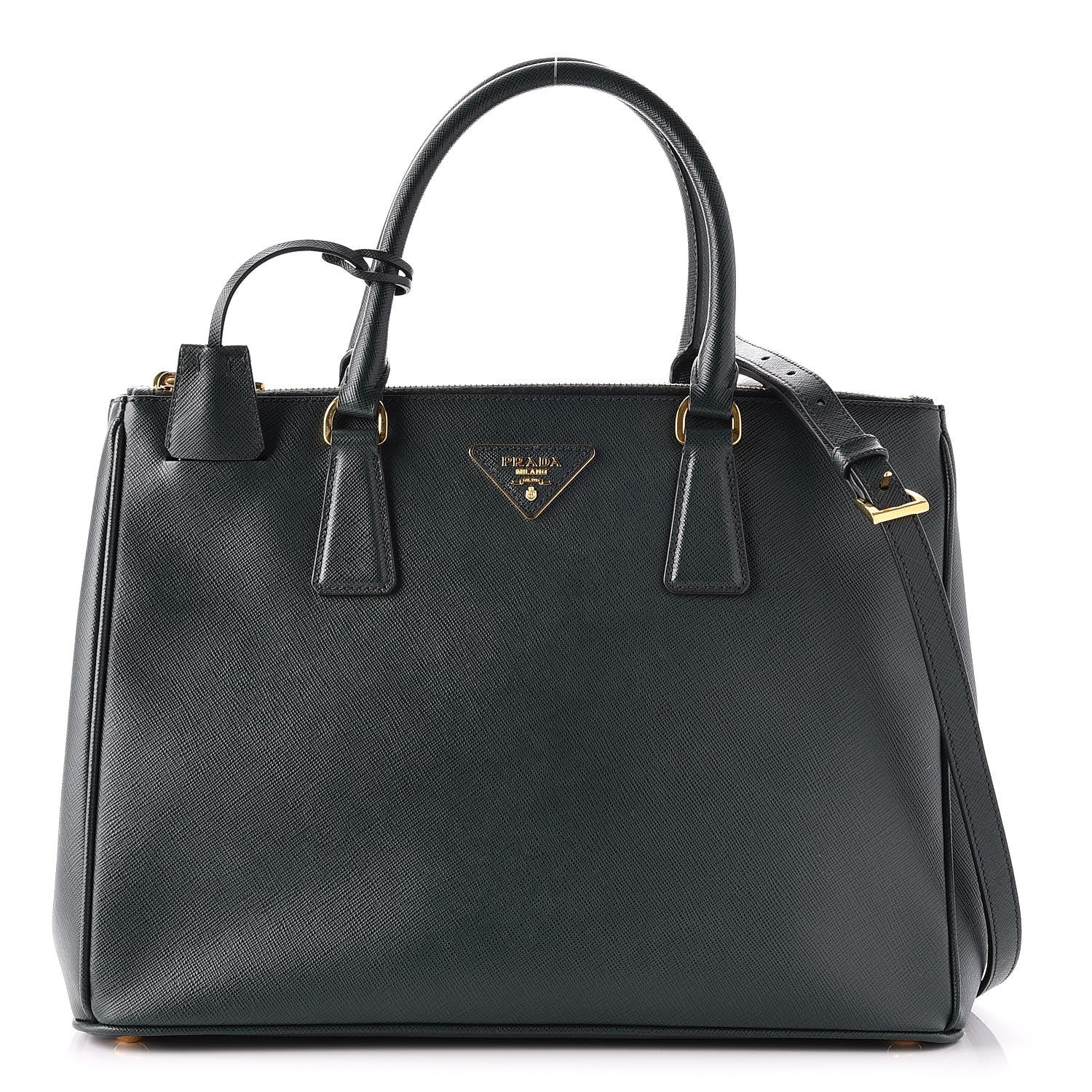 Prada Saffiano Medium Galleria Double Zip Tote Smeraldo 1 of 10
