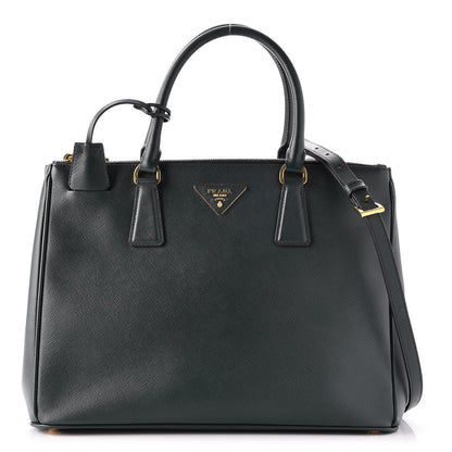 Prada Saffiano Medium Galleria Double Zip Tote Smeraldo 1 of 10