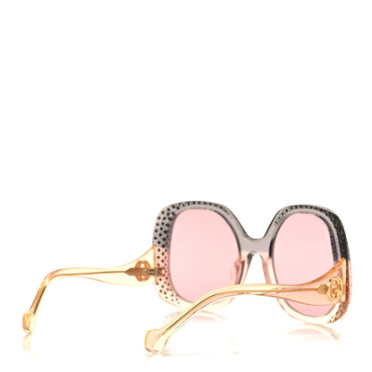 Gucci Acetate Square Frame Sunglasses GG1235S Grey Yellow Pink Multicolor 4 of 8