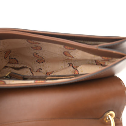 Gucci Calfskin Feline GG Marmont Flap Shoulder Bag Cuir 7 of 13