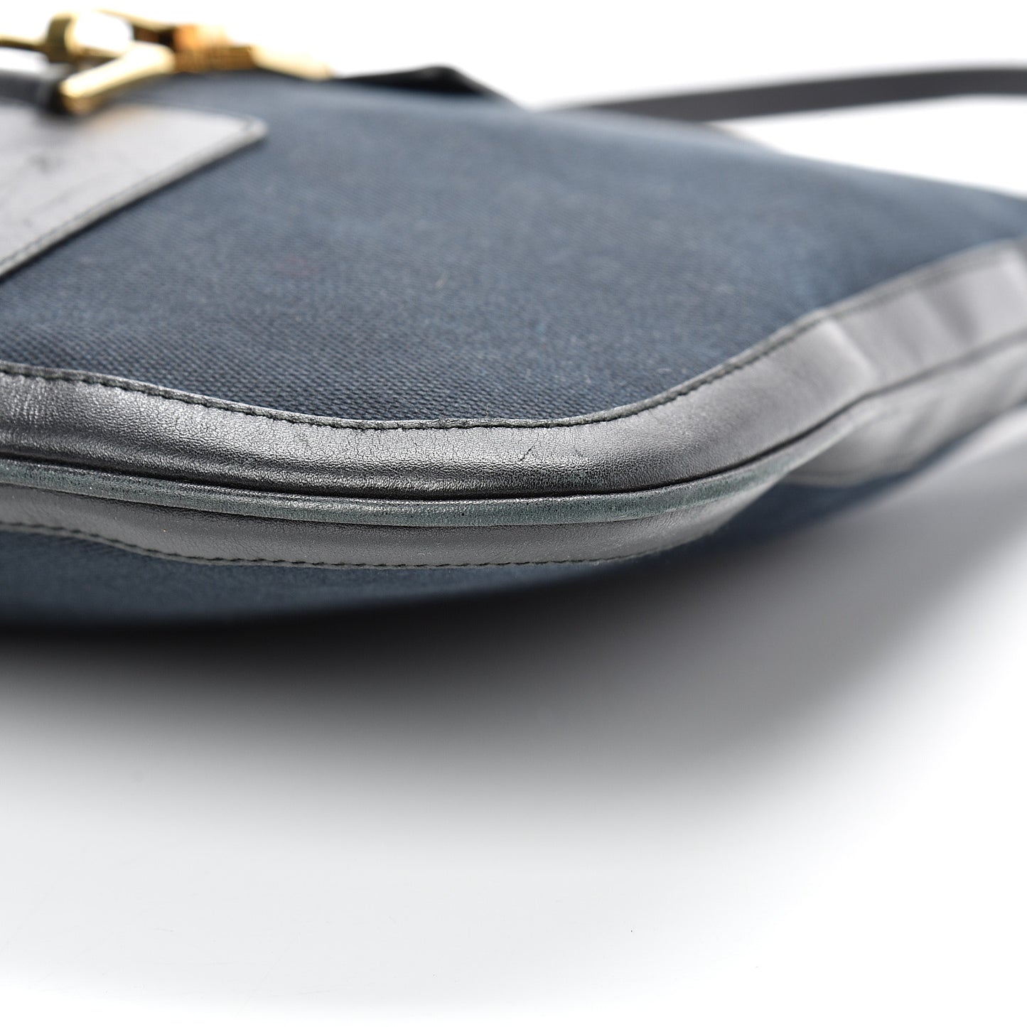 Canvas Calfskin Jackie O Hobo Black