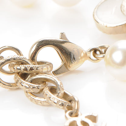 Chanel Pearl Gripoix Long Necklace White Green 5 of 6